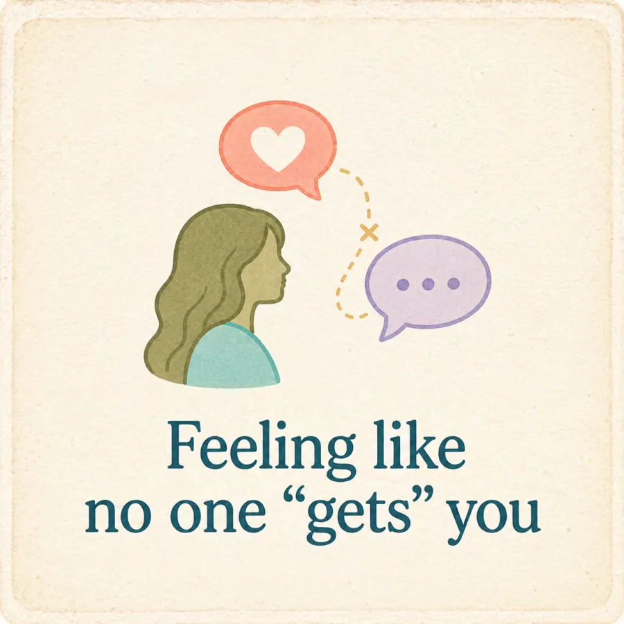 Illustration representing the feeling that no one gets you.