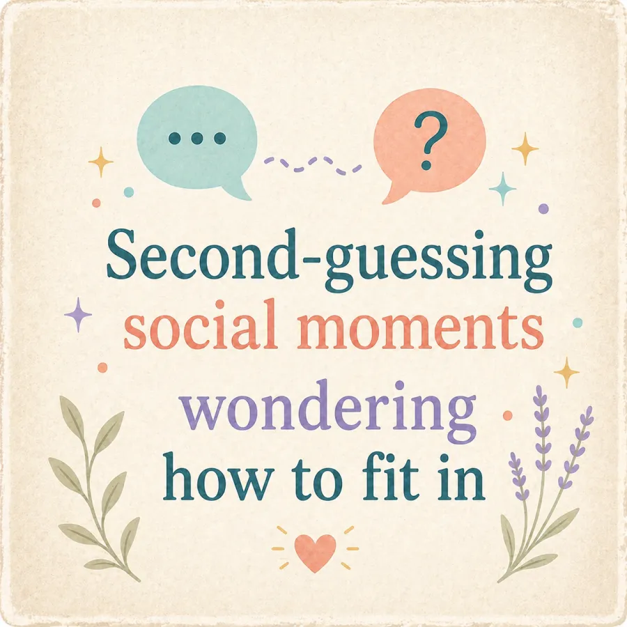 Illustration representing second-guessing your own social instincts.