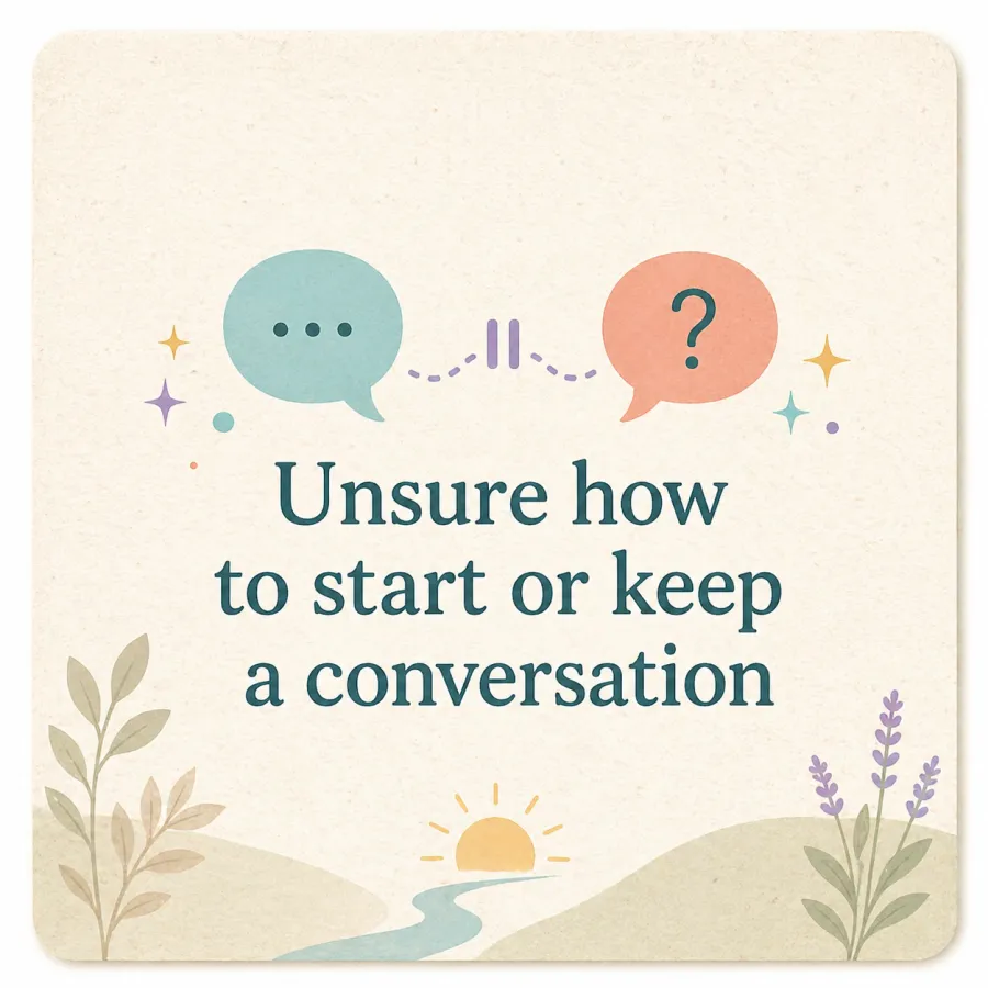 Illustration representing feeling unsure how to respond during a conversation.